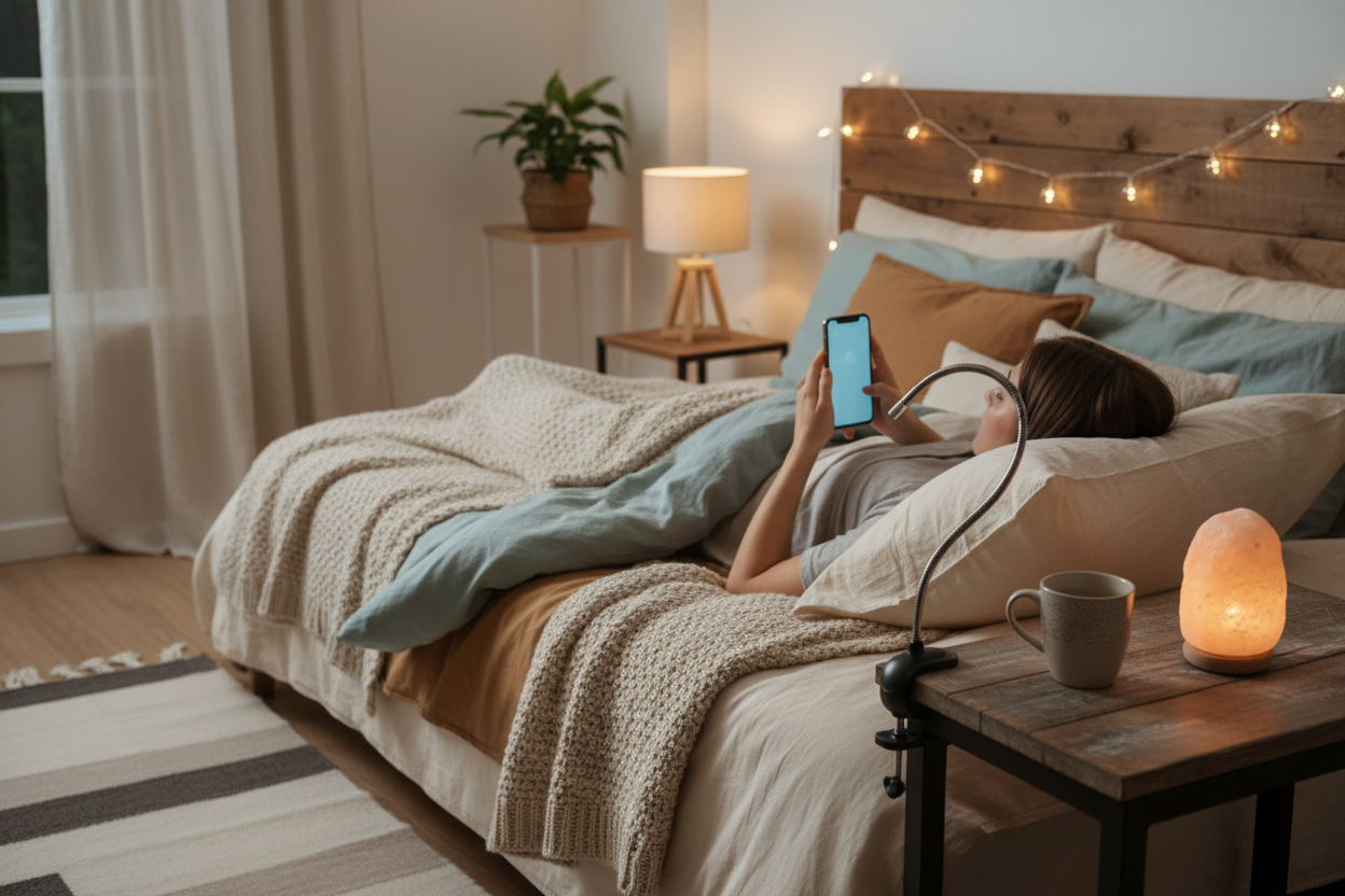 Flexible Gooseneck Phone Holder – Hands-Free Stand for Bed, Desk & More