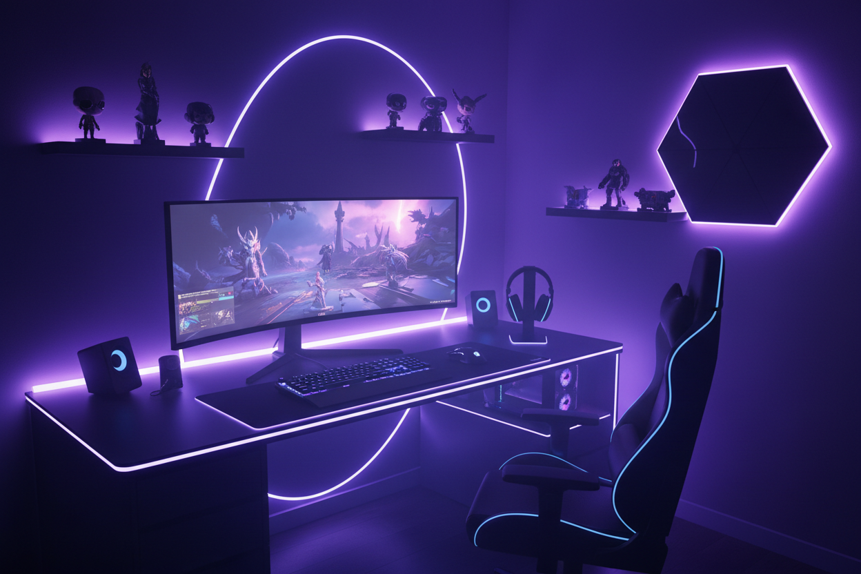 RGB LED Strip Lights – 16 Million Colors, App-Controlled Room Ambiance