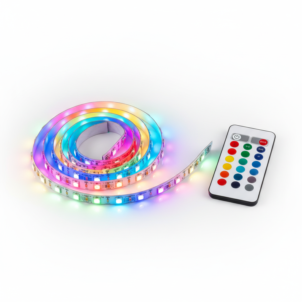 RGB LED Strip Lights – 16 Million Colors, App-Controlled Room Ambiance